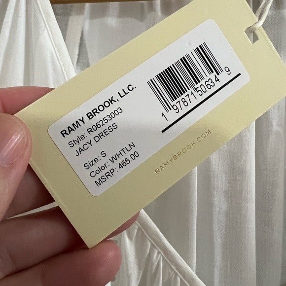 Ramy Brook Ryan Lace Trim Linen Minidress - Size S - NWT - white - Picture 7 of 11